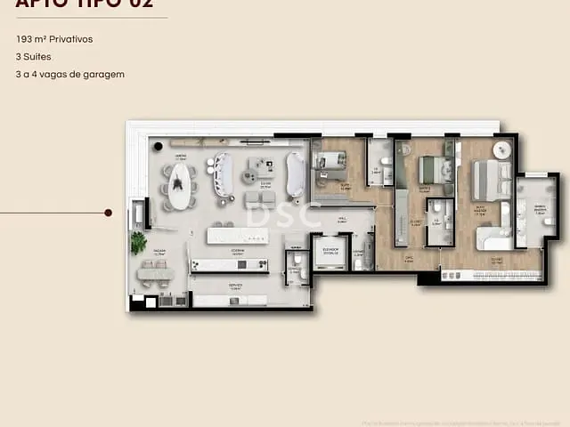 Apartamento com 295m² 3 quartos e 5 banheiros, à venda, no bairro Batel em Curitiba