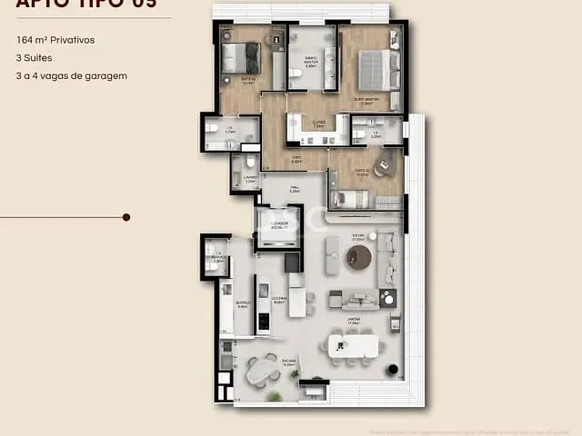 Apartamento com 295m² 3 quartos e 5 banheiros, à venda, no bairro Batel em Curitiba