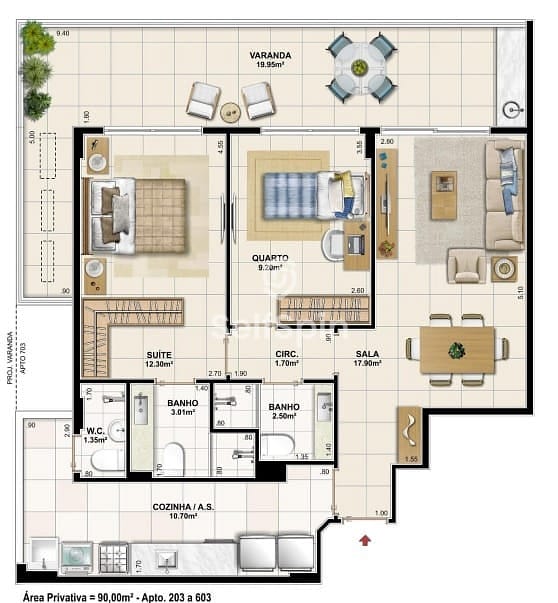 Apartamento, 2 quartos, 90 m² - Foto 22