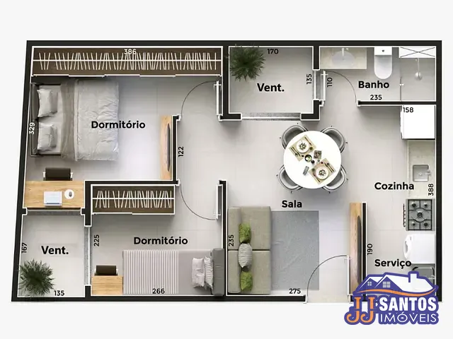 Apartamento 2 quartos e 1 banheiro, à venda, no bairro Vila Bertioga em São Paulo