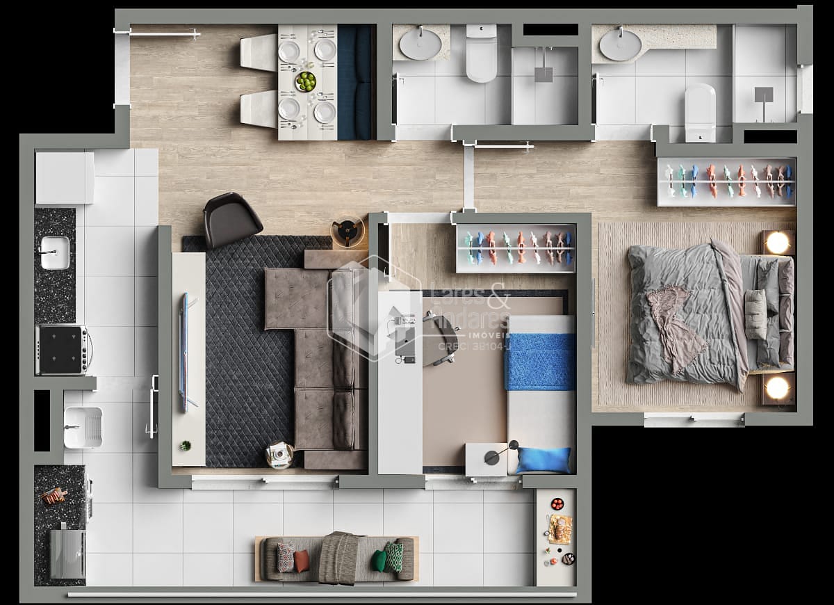 Apartamento, 2 quartos, 59 m² - Foto 21