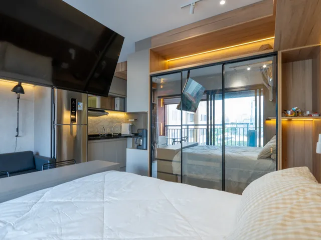 Foto do Apartamento - Apartamento para venda em Santo Amaro com 1 quarto, 27m² | Lares e Andares Imóveis