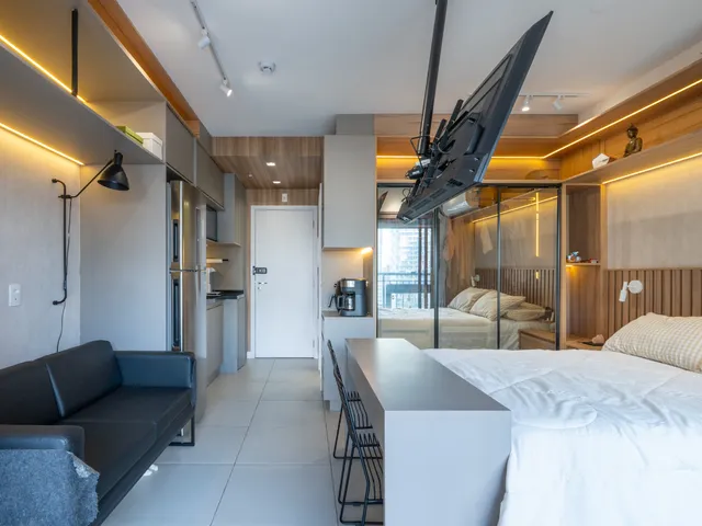 Foto do Apartamento - Apartamento para venda em Santo Amaro com 1 quarto, 27m² | Lares e Andares Imóveis