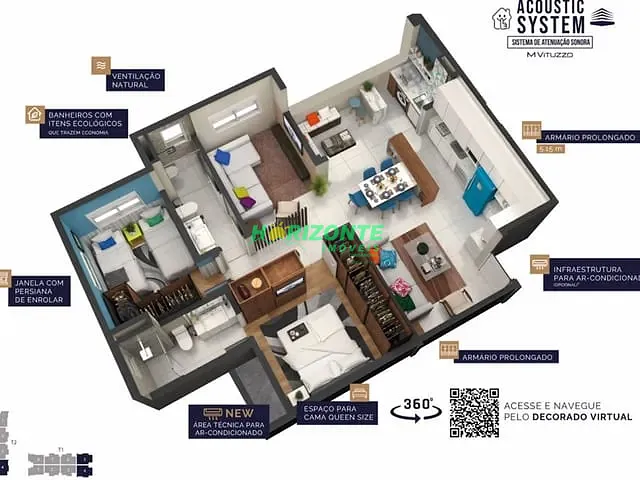 Apartamento com 133m² 3 quartos e 2 banheiros, à venda, no bairro Vila Industrial em São José dos Campos