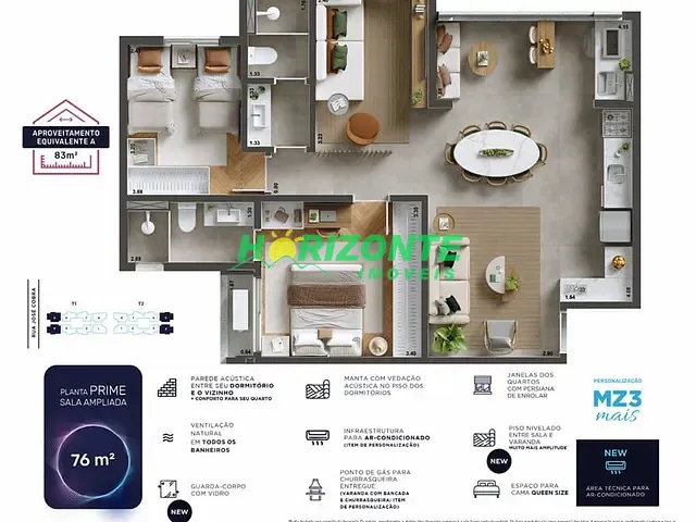 Apartamento com 135m² 2 quartos e 2 banheiros, à venda, no bairro Conjunto Residencial Trinta e Um de Março em São José dos Campos