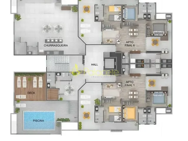 Cobertura / Penthouse com 122m² 3 quartos e 4 banheiros, à venda, no bairro Itaguá em Ubatuba