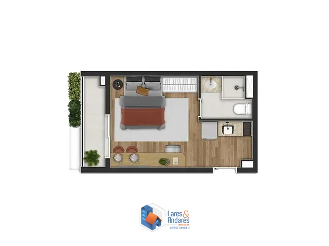 Apartamento com 24m² 1 quarto e 1 banheiro, à venda, no bairro Itaim Bibi em São Paulo