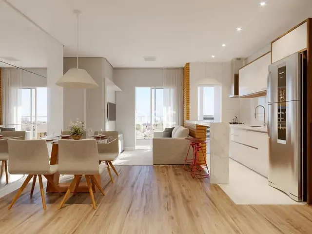 Apartamento 2 quartos e 2 banheiros, à venda, no bairro Tingui em Curitiba