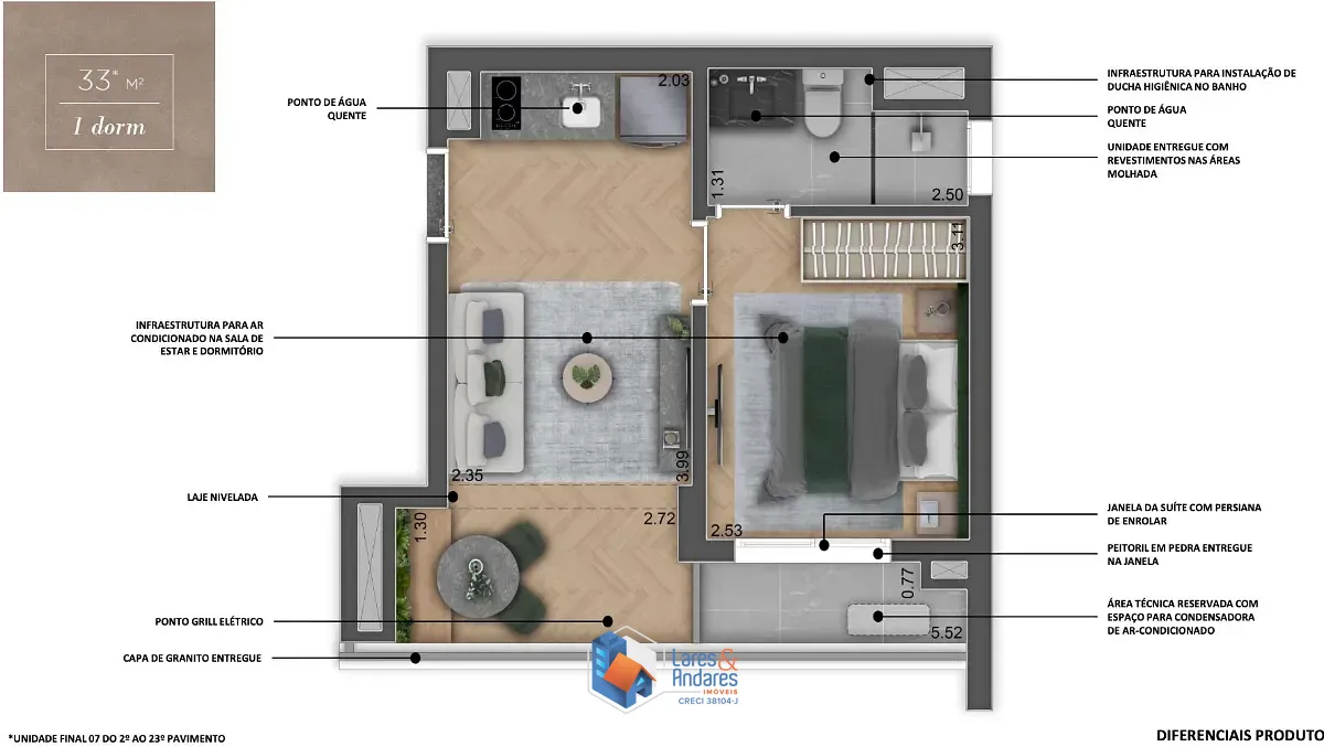 Apartamento, 1 quarto, 33 m² - Foto 29