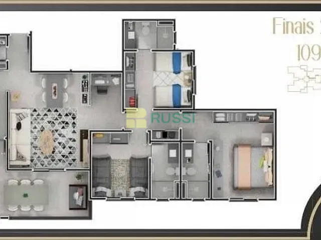 Apartamento 3 quartos e 4 banheiros, à venda, no bairro Urbanova em São José dos Campos