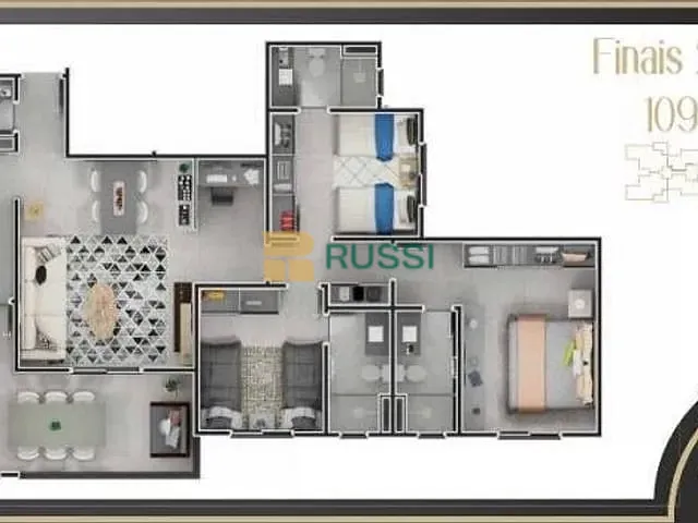 Apartamento 3 quartos e 4 banheiros, à venda, no bairro Urbanova em São José dos Campos