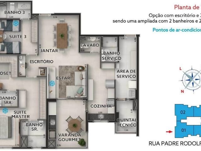 Foto do Apartamento - Apartamento à venda no Vila Ema com 117m² | RUSSI IMÓVEIS