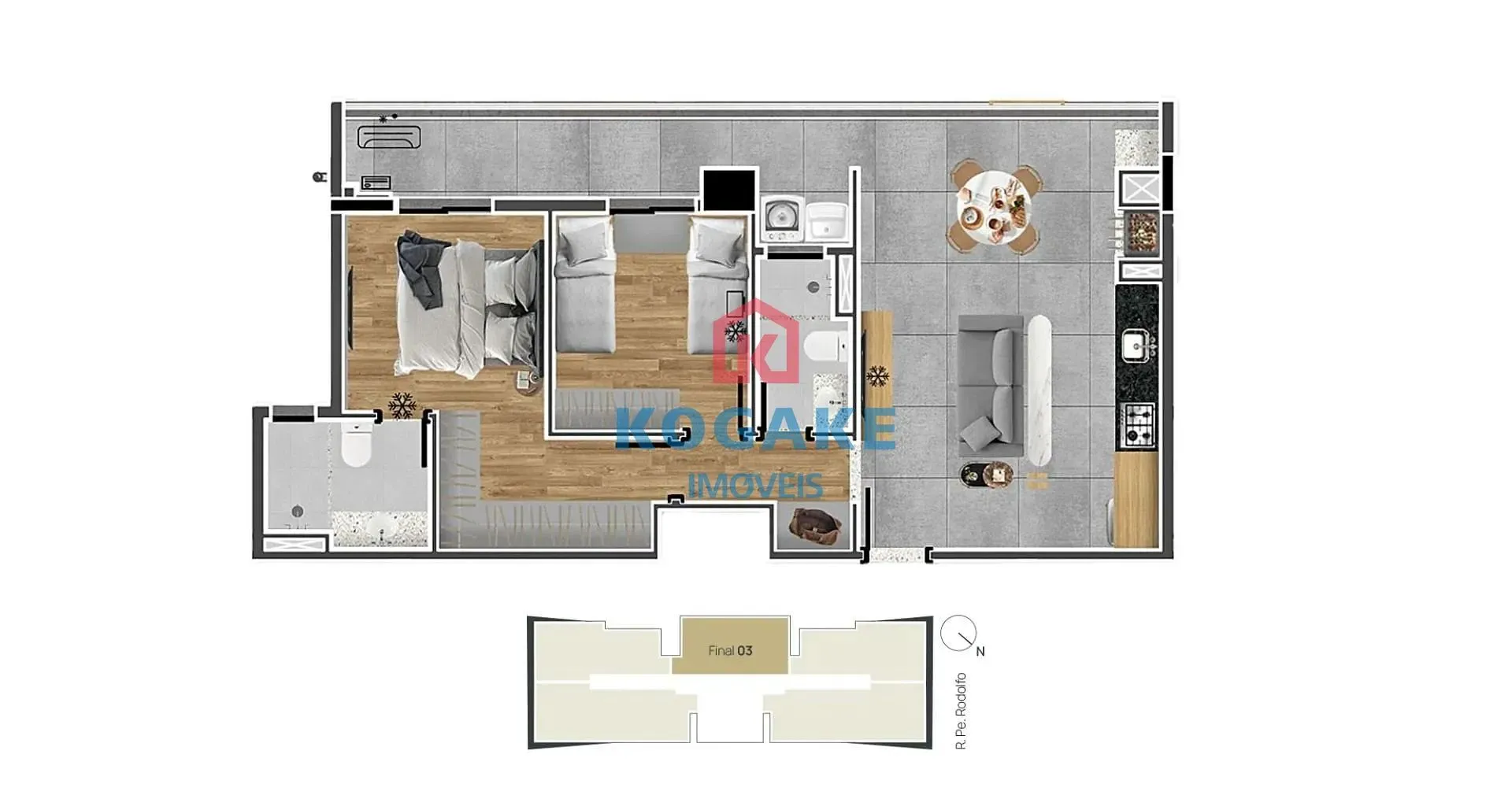 Apartamento, 2 quartos, 73 m² - Foto 1