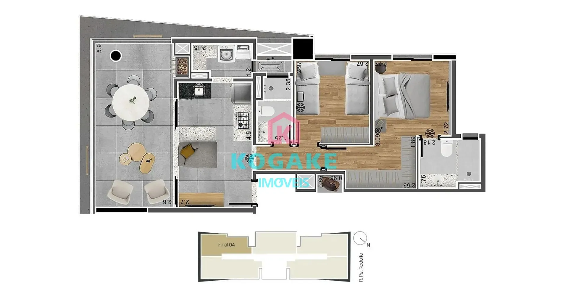 Apartamento, 2 quartos, 73 m² - Foto 16