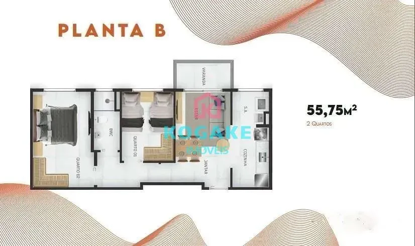 Apartamento, 2 quartos, 55 m² - Foto 10