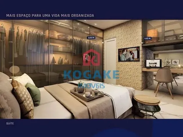 Apartamento com 56m² 2 quartos e 2 banheiros, à venda, no bairro Vila Industrial em São José Dos Campos