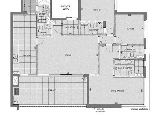 Apartamento com 149m² 3 quartos e 5 banheiros, à venda, no bairro Indianópolis em São Paulo