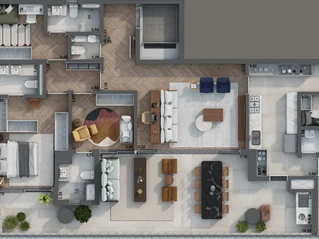 Apartamento com 177m² 3 quartos e 4 banheiros, à venda, no bairro Pinheiros em São Paulo