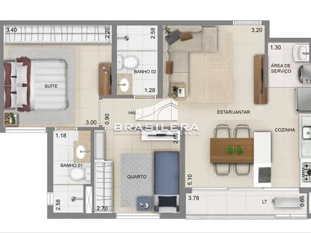 Apartamento 2 quartos e 2 banheiros, à venda, no bairro Setor Coimbra em Goiânia