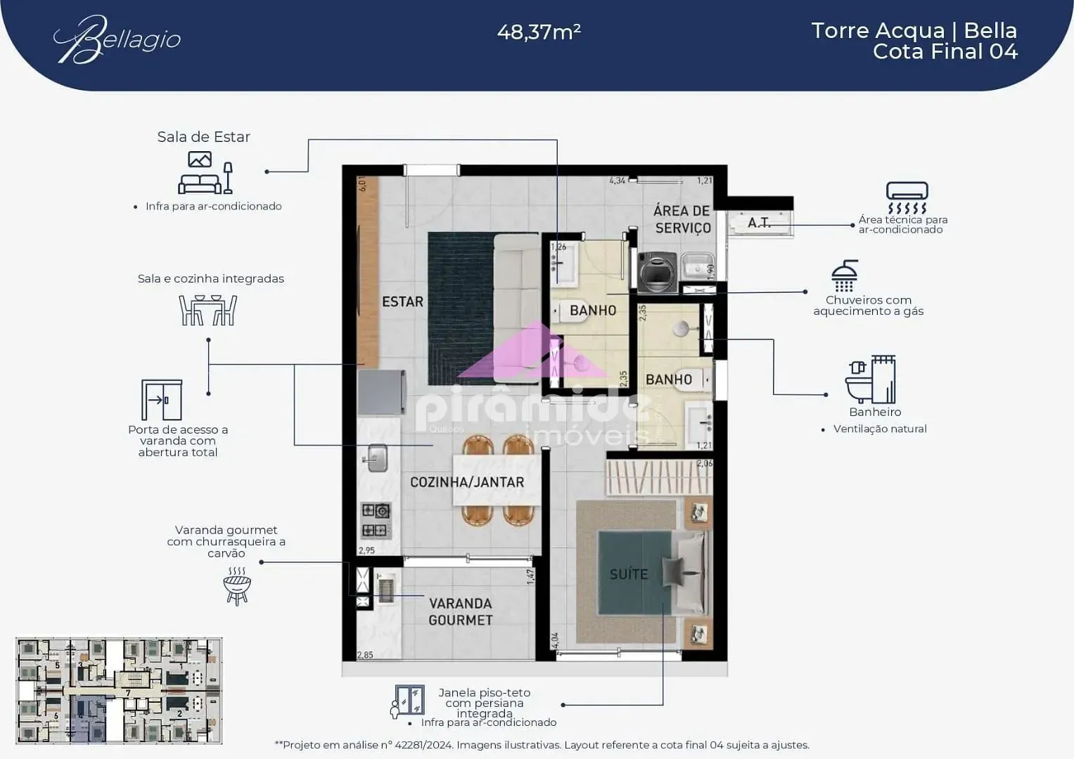 Apartamento, 2 quartos, 69 m² - Foto 6