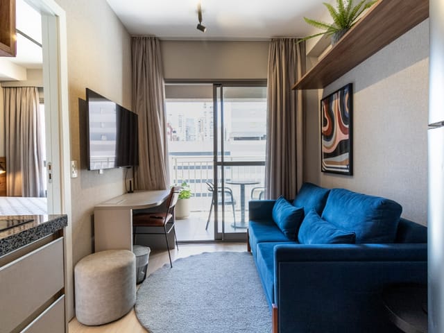 Foto do Apartamento - Apartamento à venda com 26m², 1 quarto, MOBILIADO na Vila Nova Conceição, São Paulo-SP | Paulista Imóveis