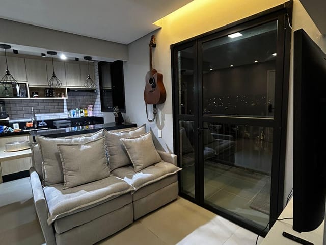 Foto do Apartamento - 🏡 Apartamento 43m² com 1 Dormitório Planejado, Sacada e Cozinha Planejada – Ótima Localização Próx. Av. do Taboão | Mix Nascimento