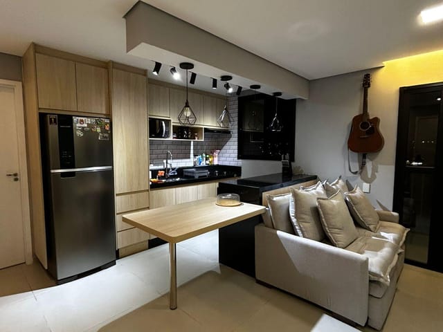 Foto do Apartamento - 🏡 Apartamento 43m² com 1 Dormitório Planejado, Sacada e Cozinha Planejada – Ótima Localização Próx. Av. do Taboão | Mix Nascimento
