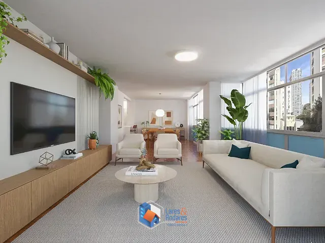 Apartamento com 210m² 3 quartos e 3 banheiros, à venda, no bairro Higienópolis em São Paulo