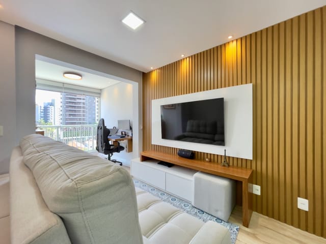 Foto do Apartamento - Apartamento 2 Quartos | Design Sofisticado – 56m² - Estilo Retrô Contemporâneo no Condomínio Clube | Paulista Imóveis