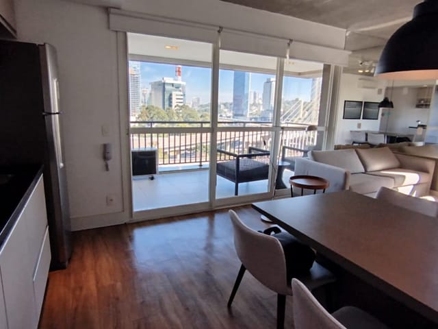 Foto do Apartamento - Apartamento para locação com 62m², Mobiliado e Sofisticado no Geo Berrini na Cidade Monções, São Paulo, SP | Paulista Imóveis