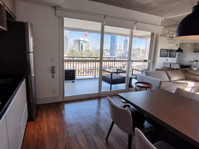 Foto do Apartamento - Apartamento para locação com 62m², Mobiliado e Sofisticado no Geo Berrini na Cidade Monções, São Paulo, SP | Paulista Imóveis