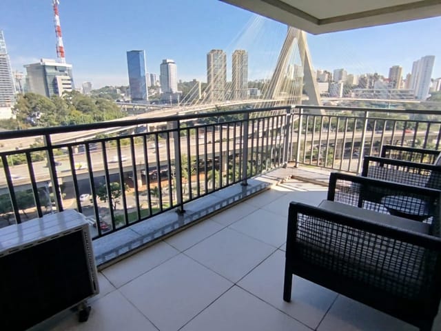 Foto do Apartamento - Apartamento para locação com 62m², Mobiliado e Sofisticado no Geo Berrini na Cidade Monções, São Paulo, SP | Paulista Imóveis
