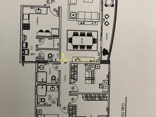 Apartamento com 110m² 3 quartos e 2 banheiros, à venda, no bairro Centro em Taubaté
