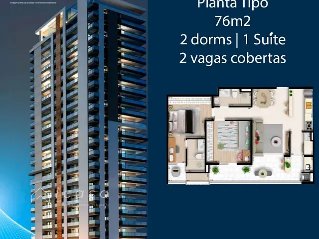Apartamento com 76m² 2 quartos e 2 banheiros, à venda, no bairro Esplanada Independência em Taubaté