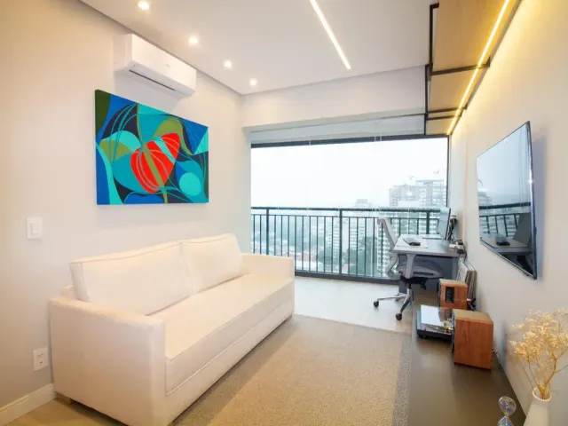 Foto do Apartamento - Apartamento 33 m² para venda, Moderno, Mobiliado e Bem Localizado - Santo Amaro, São Paulo, SP | Paulista Imóveis