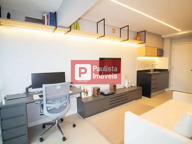 Apartamento com 33m² 1 quarto e 1 banheiro, à venda ou para alugar, no bairro Santo Amaro em São Paulo