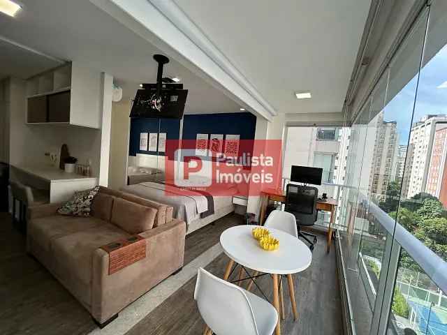 Apartamento com 36m² 1 quarto e 1 banheiro, à venda, no bairro Brooklin Paulista em São Paulo
