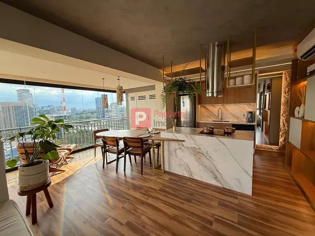 Apartamento com 62m² 1 quarto e 2 banheiros, para alugar, no bairro Cidade Monções em São Paulo