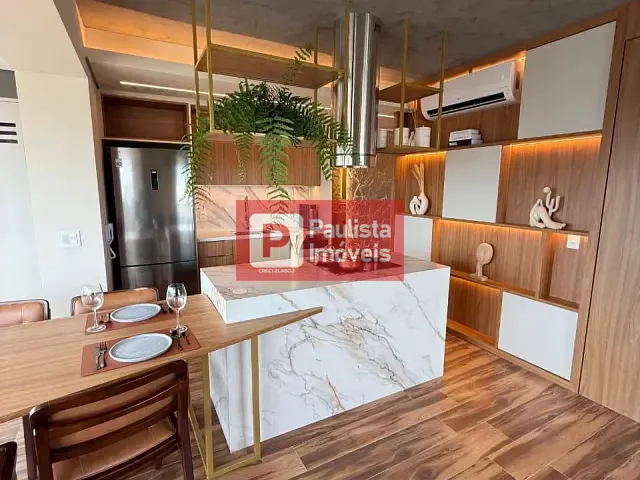Apartamento com 62m² 1 quarto e 2 banheiros, para alugar, no bairro Cidade Monções em São Paulo