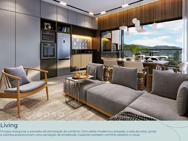 Apartamento com 46m² 1 quarto e 2 banheiros, à venda, no bairro Toninhas em Ubatuba