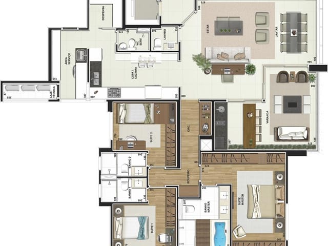 Foto do Apartamento - Apartamento de Alto Padrão residencial à venda no ED Maison Legacy Residence, Gleba Fazenda Palhano, Londrina. | Aurora Imobi