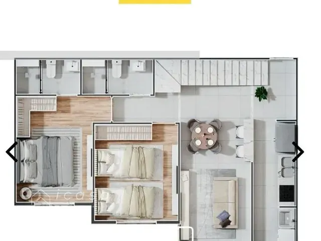 Apartamento com 92m² 3 quartos e 4 banheiros, à venda, no bairro Vila Antônio Augusto Luiz em Caçapava