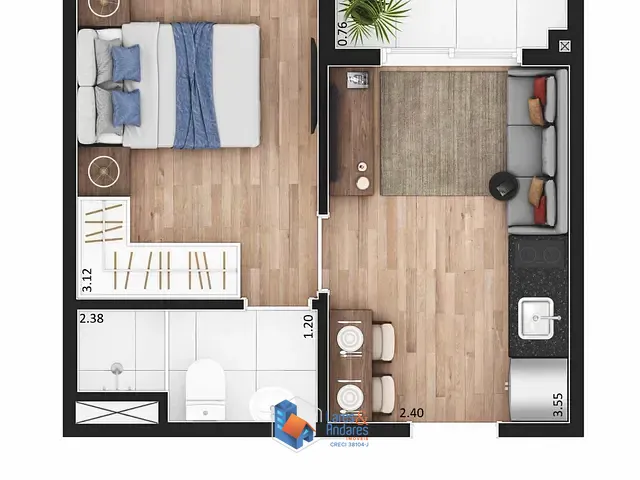 Apartamento com 720m² 1 quarto e 1 banheiro, à venda, no bairro Bela Vista em São Paulo