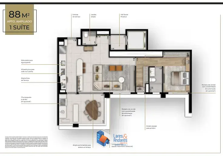 Apartamento, 2 quartos, 88 m² - Foto 40