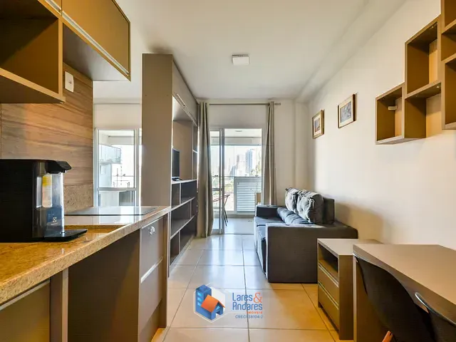Apartamento com 43m² 1 quarto e 1 banheiro, à venda, no bairro Brooklin em São Paulo