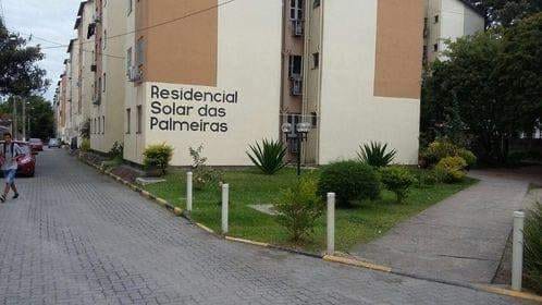 Venda: Apartamento 2 quartos no Residencial Solar das Palmeiras, Pelotas. Área útil 39,66m², churrasqueira. Condomínio com segurança 24h