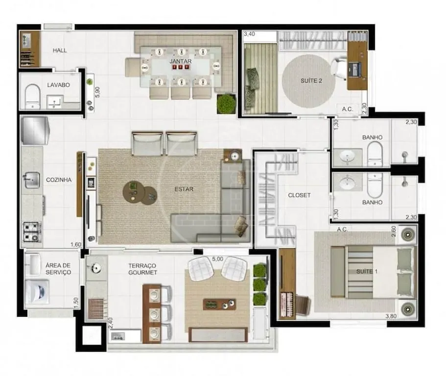 Apartamento, 2 quartos, 88 m² - Foto 6
