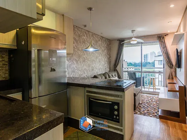 Apartamento com 37m² 1 quarto e 1 banheiro, à venda, no bairro Panamby em São Paulo