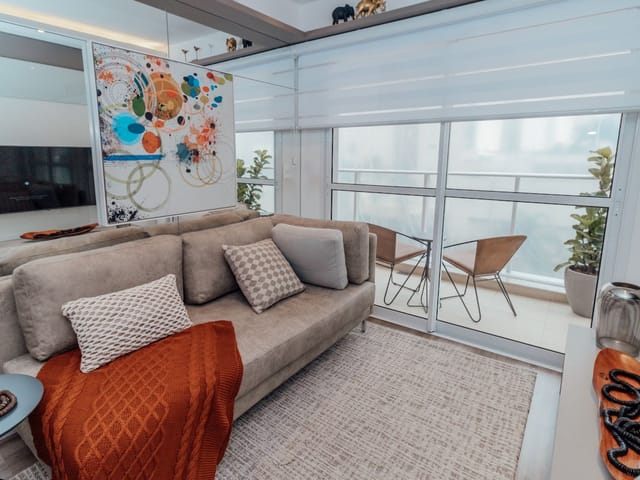 Decorado do Apartamento - Apartamento à venda, Gleba Palhano, Londrina, PR - Edifício JH Palhano - 1 Suíte - Sacada - Sala com 2 ambientes -  1 Vaga de Garagem | Guepardo Imob