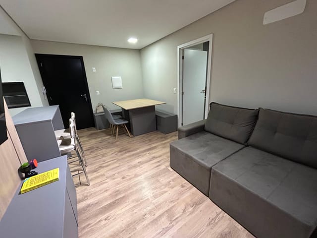 Foto do Apartamento - Apartamento mobiliado à venda no Canto, Parque Una: 40 m², 1 suíte, móveis planejados e vaga de garagem. | UP Imóveis
